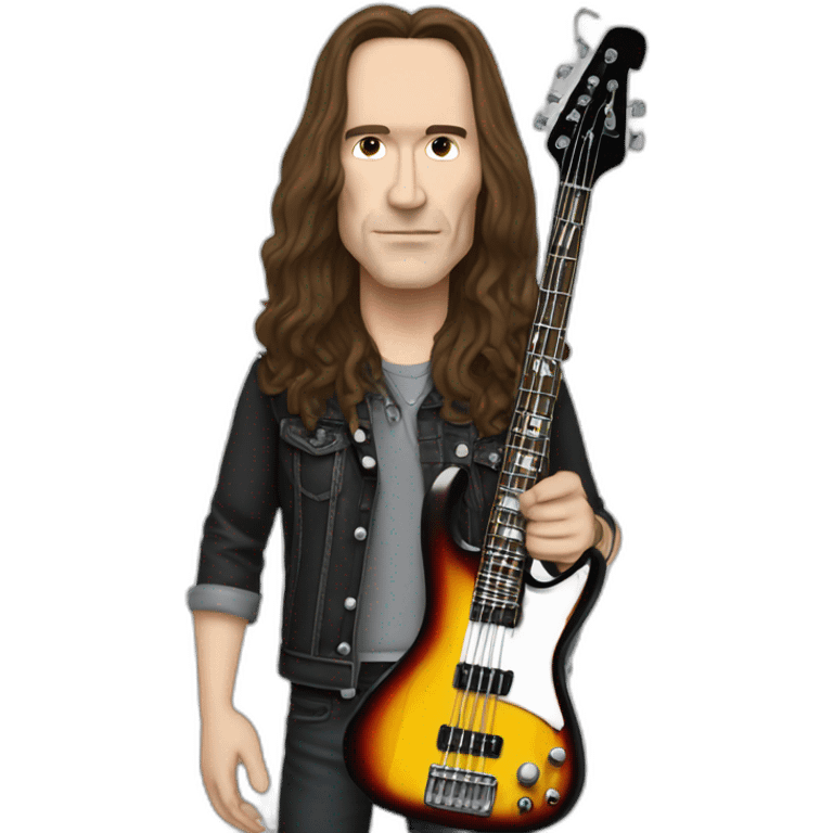 Cliff Burton with Bass guitar emoji