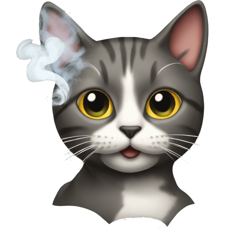 cat smoking emoji