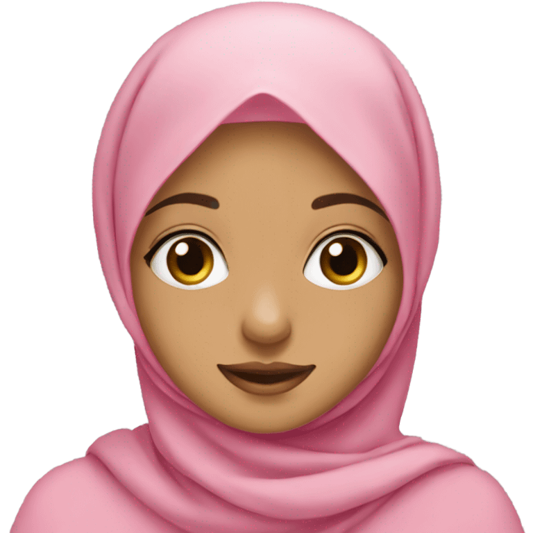 Cute Hijabi girl with pink hijab emoji