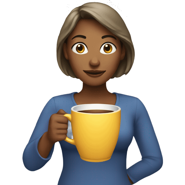 Woman with cup emoji