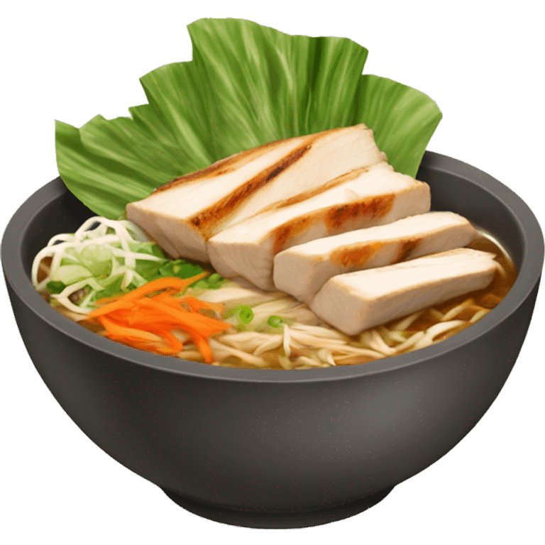  pho bowl with grilled chicken  emoji