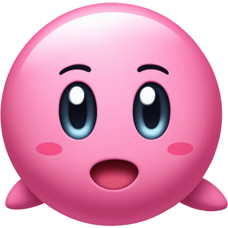 cute classic Kirby jumping emoji