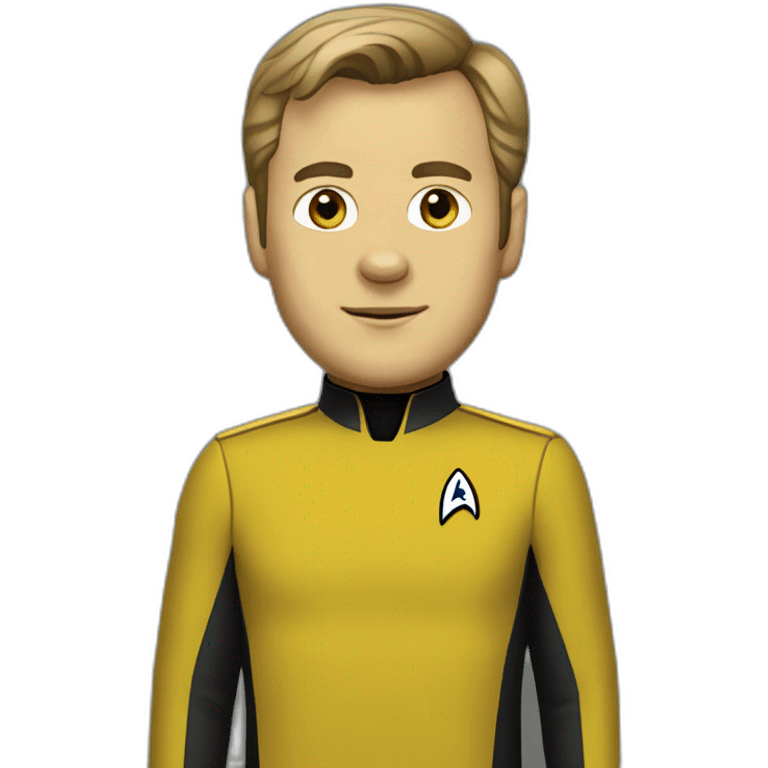 James Kirk with Starfleet yellow uniform (Star Trek) emoji