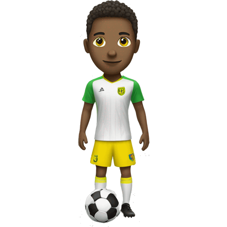 soccer player with yellow-green form emoji