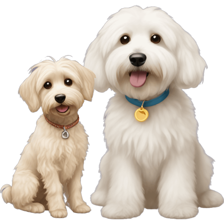 Maltese and goldendoodle  emoji