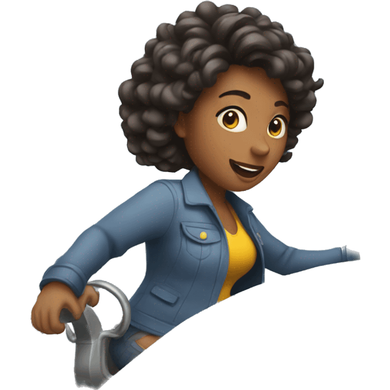 woman in rollercoaster emoji