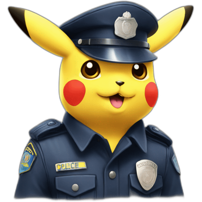 Pikachu police emoji