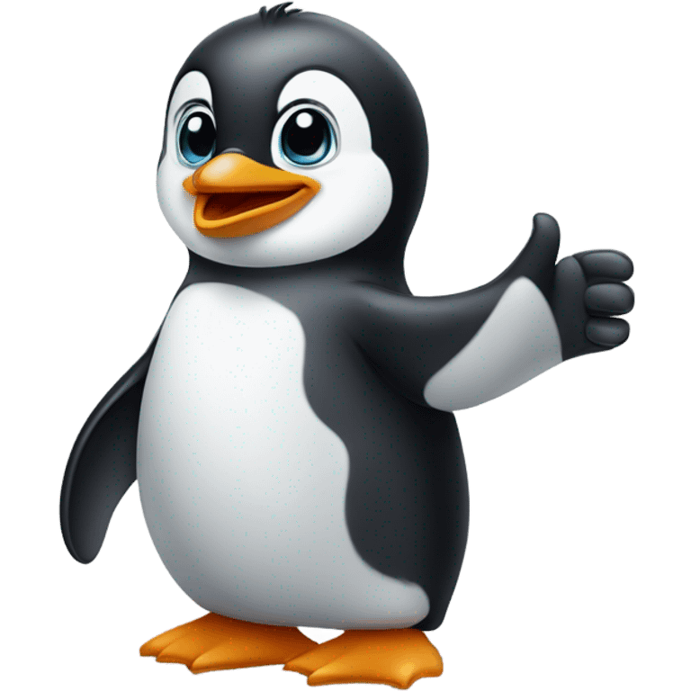 Baby penguin thumbs up emoji