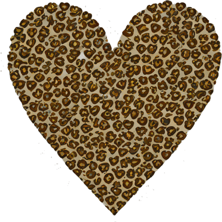 Heart mit leo print emoji