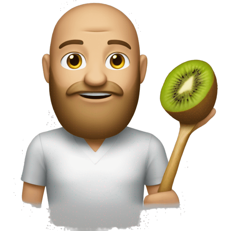 Mensch der Kiwi mit Schale isst emoji