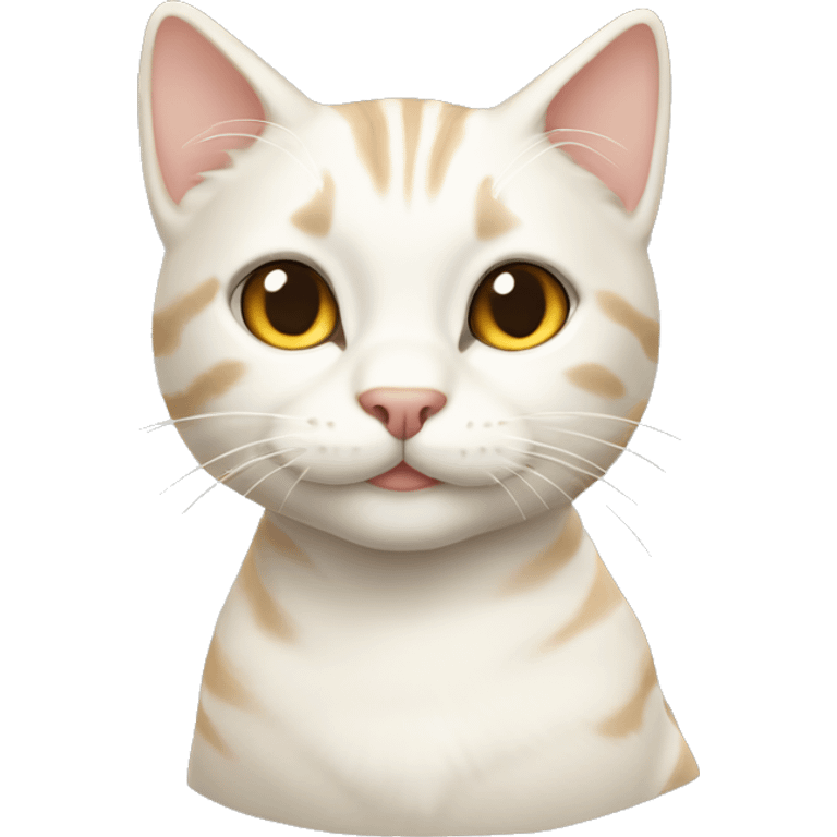 cream white tabby cat emoji