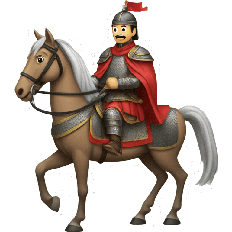 medieval Chinese general on horse emoji