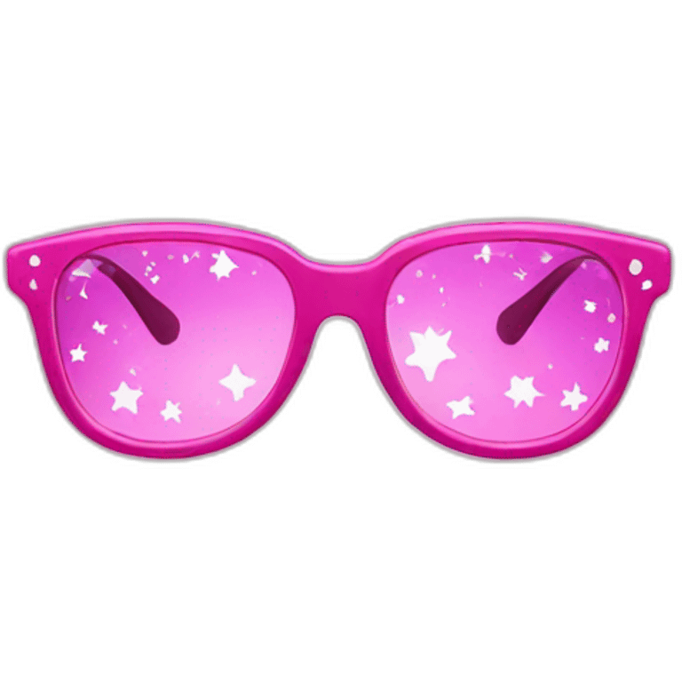 Pink glasses with stars emoji