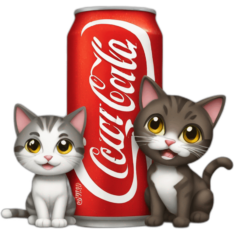 Coke and cat emoji