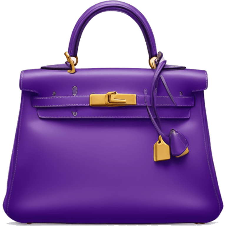 Hermès Kelly purple  bag emoji