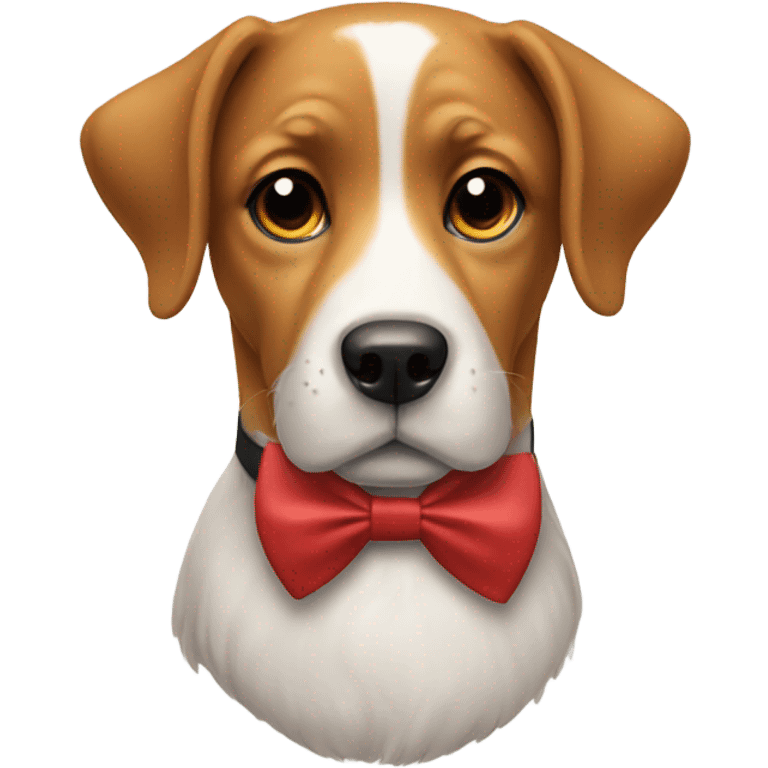 a dog with a bow tie  emoji