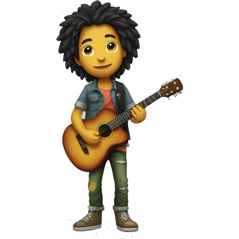 body Bob marley kid with guitar emoji