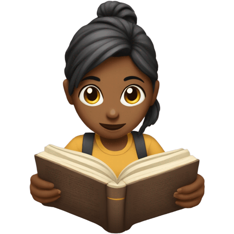 girl with book emoji