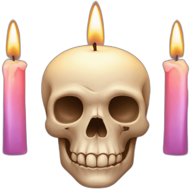 skull with candles emoji