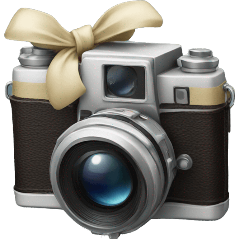 film camera with a bow emoji