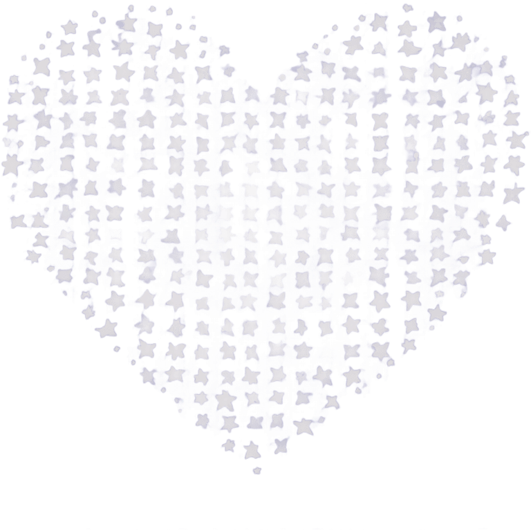 Periwinkle heart with stars emoji