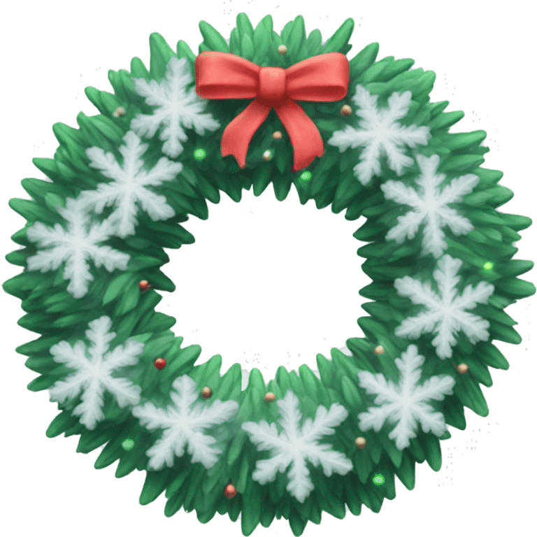 Frosted Christmas wreath emoji