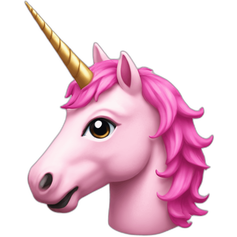 pink unicorn head emoji