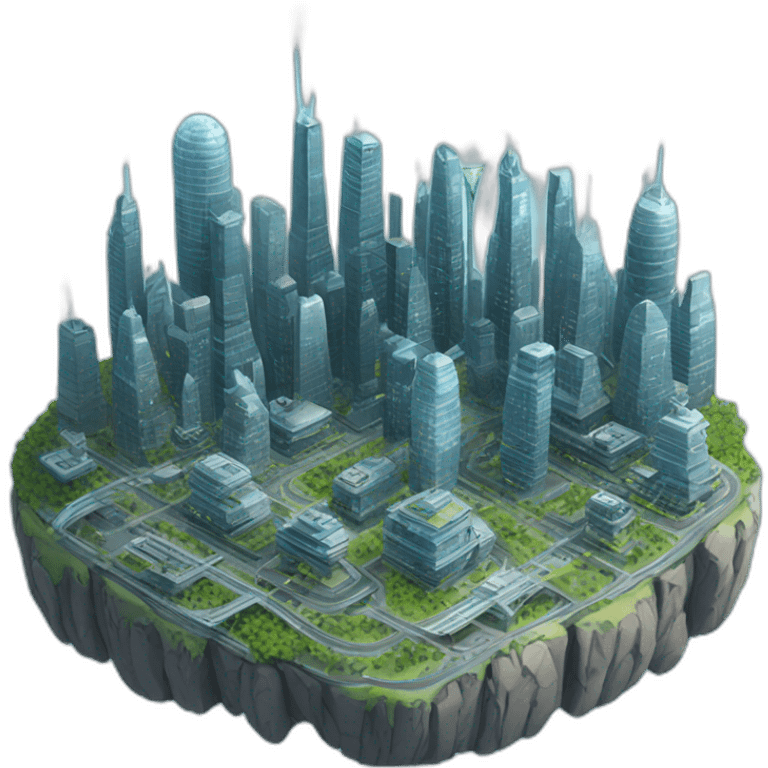 Futuristic city emoji