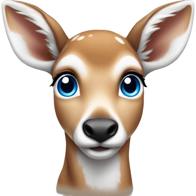 Fawn husked with blue eyes emoji