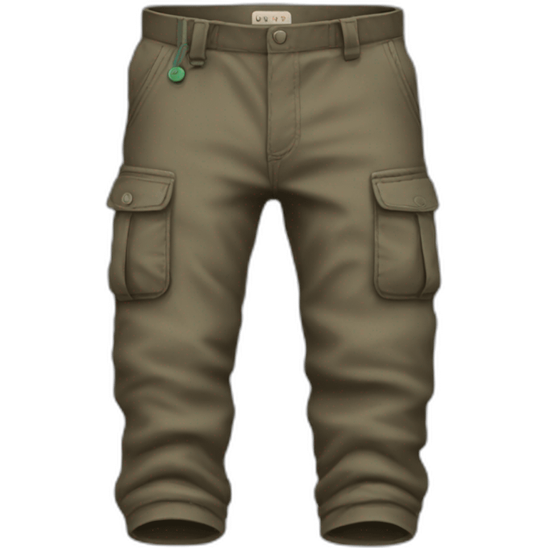 mokey weaaring cargo pants emoji