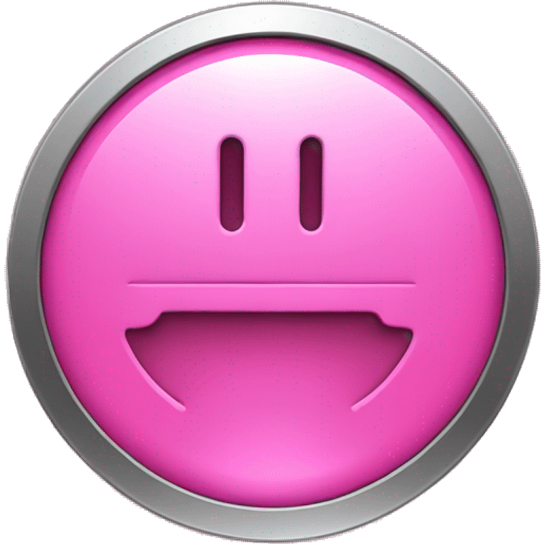 Pink round computer power button  emoji