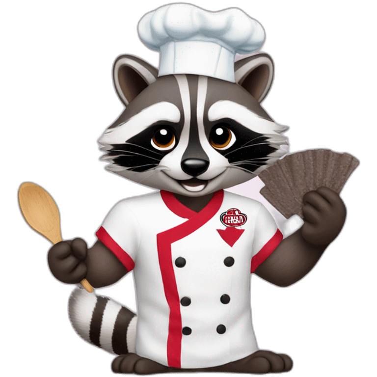 racoon cheff with River Plate T-shirt emoji