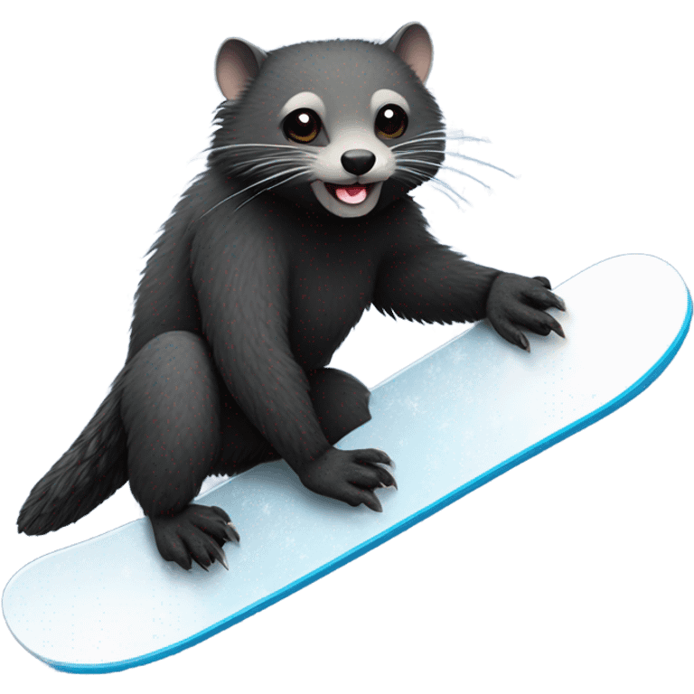 Bearcat snowboarding emoji