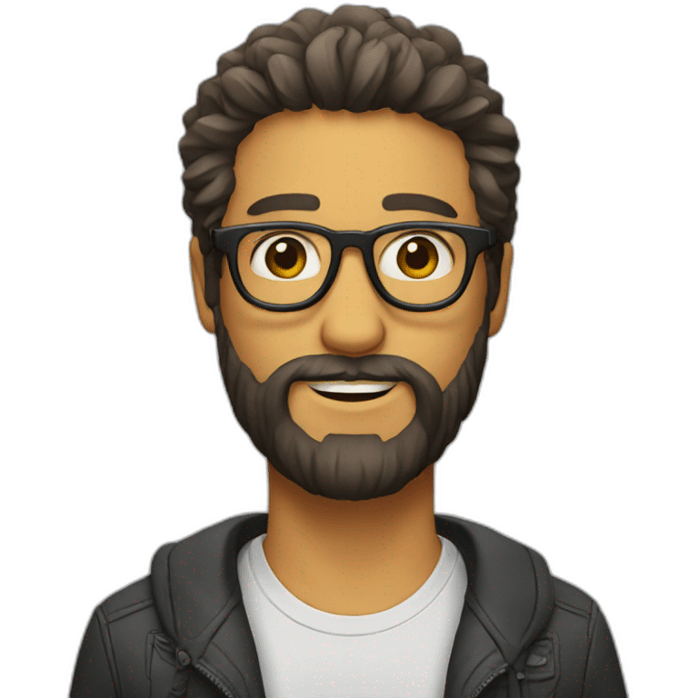 bearded glasses designer emoji