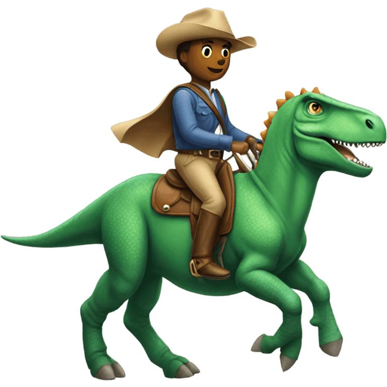 Dinosaur riding a horse emoji