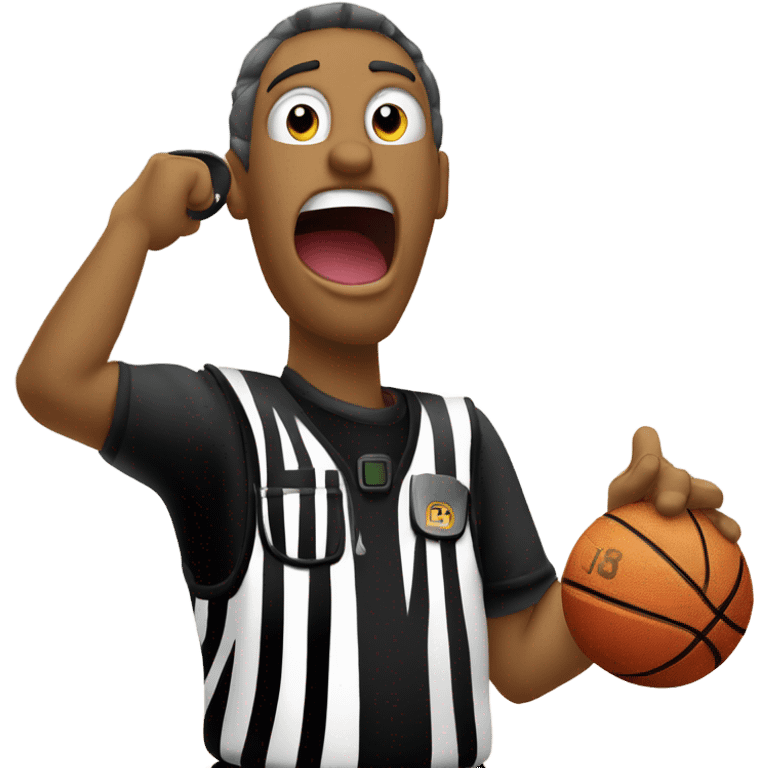 Zebras basketball referee. Cancel symbol overlay emoji