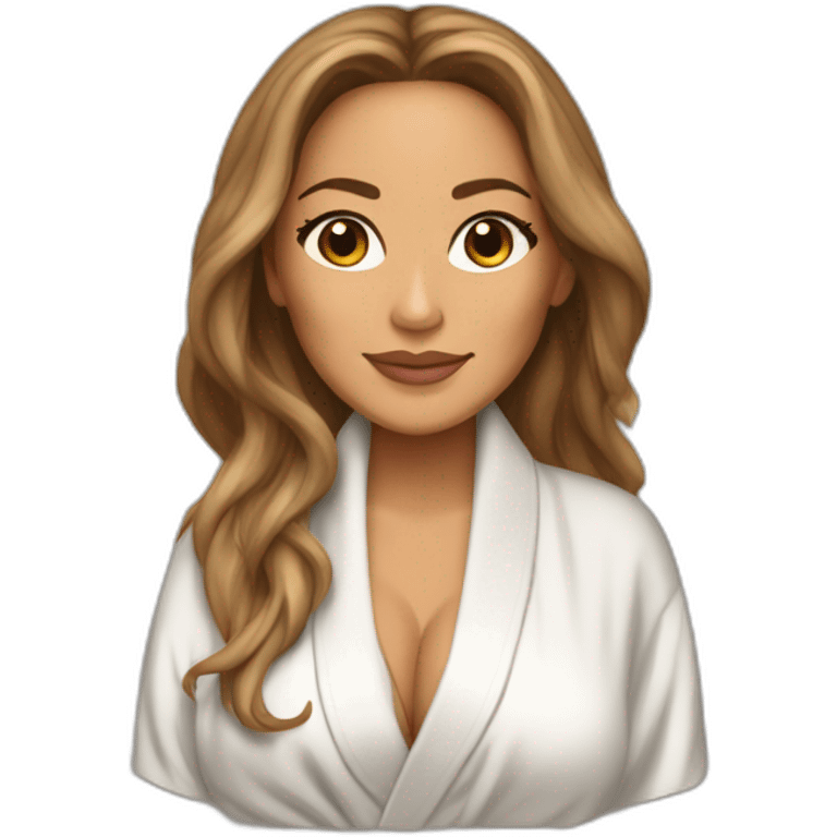 bosomed Latina Jennifer lopez in a bathrobe emoji