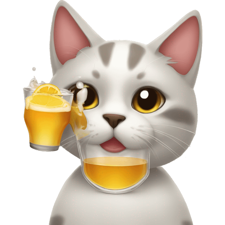 Cat drinks 🍺 emoji