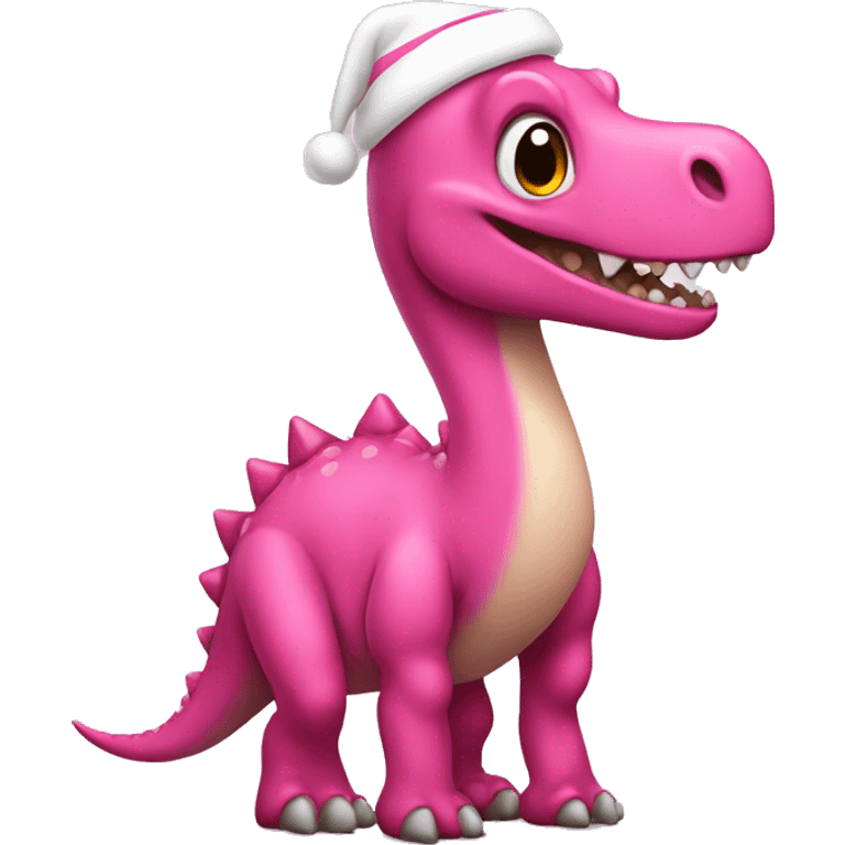 pink christmas dinosaur emoji