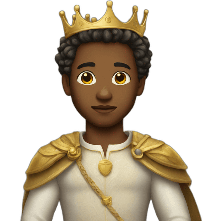 White young king emoji