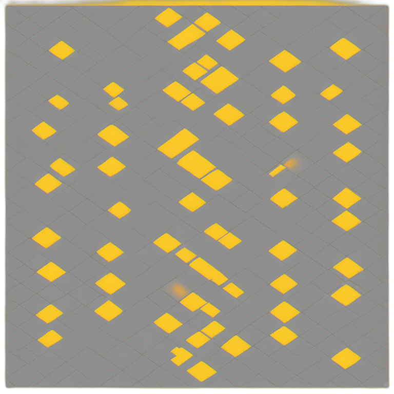 isometric square floor layout yellow lines border emoji