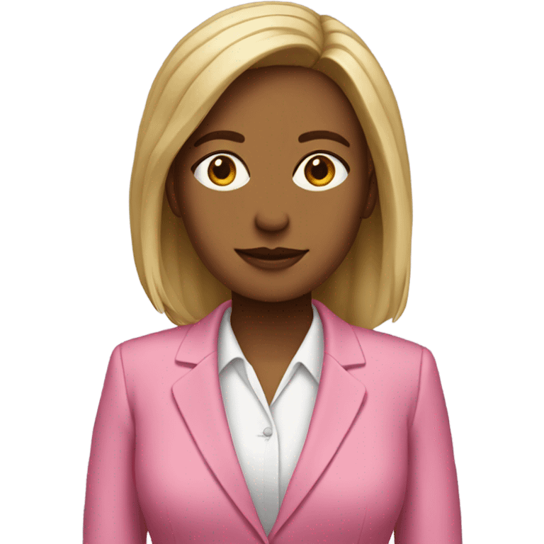 Female attorney, pink emoji