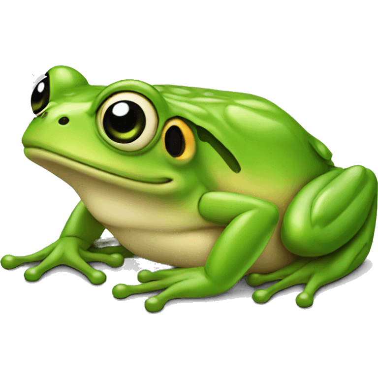 Frog sitting down emoji