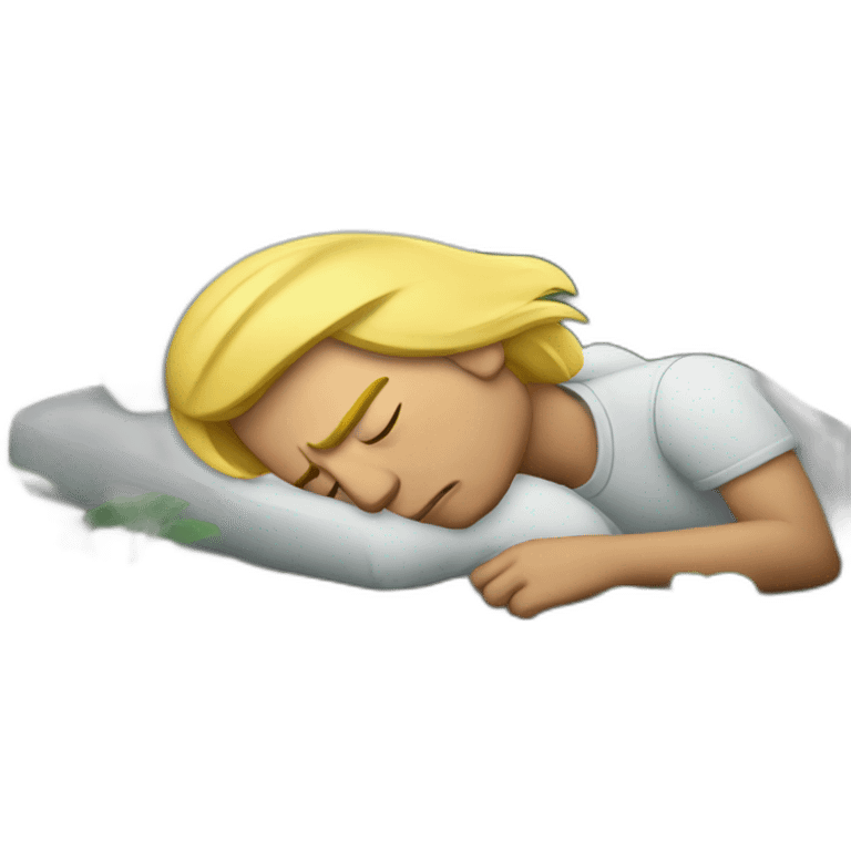 Donald trump sleeping in the forest emoji