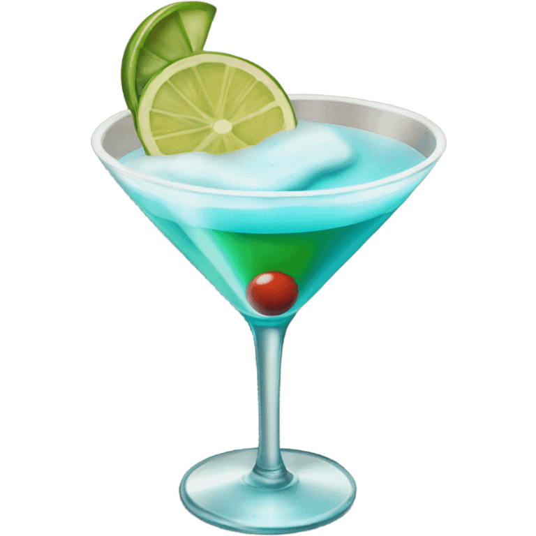 martini cocktail with foam emoji