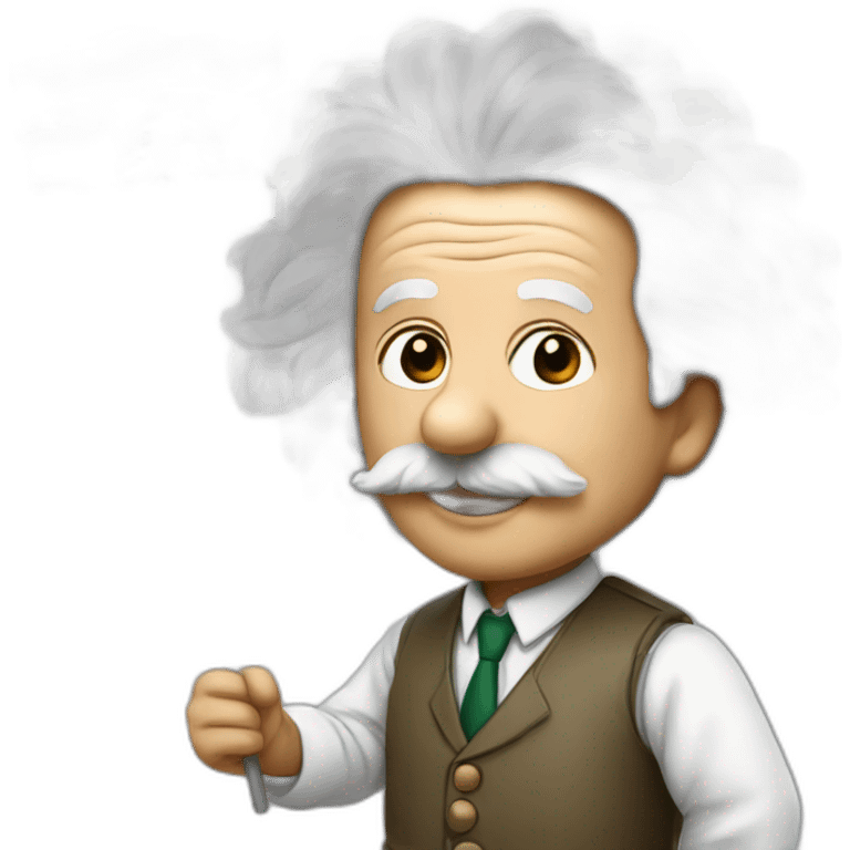 Einstein with Lebanon flag emoji