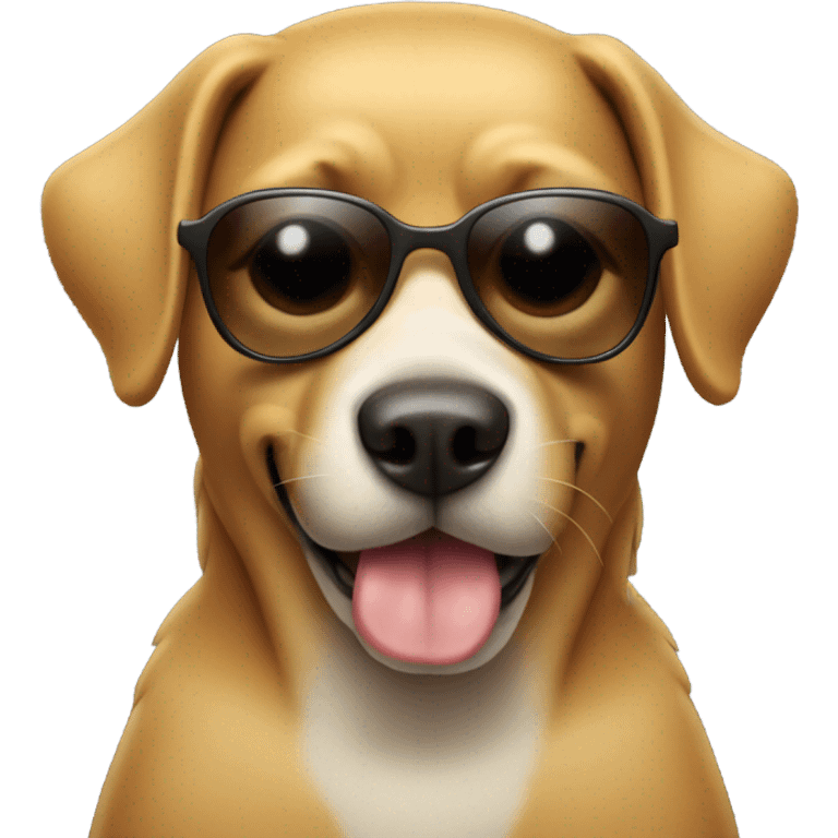 dog with sunglasses smirking emoji