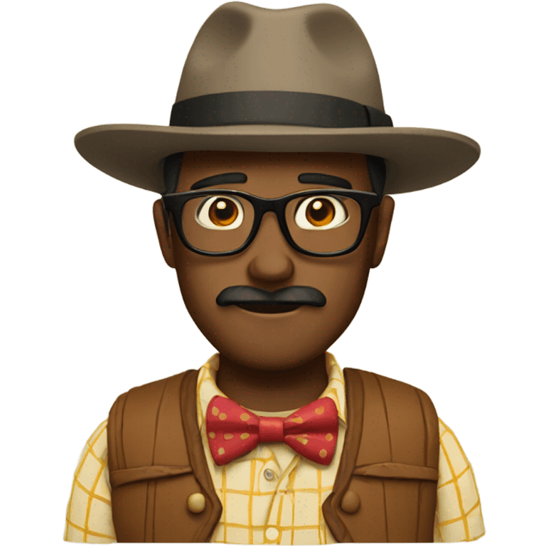 Hipster woody emoji