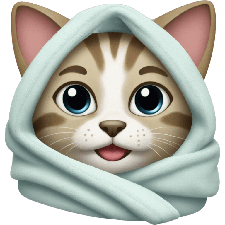 cat with towel emoji