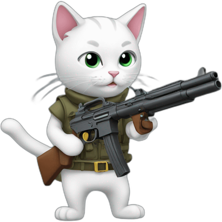 cat with a gun emoji